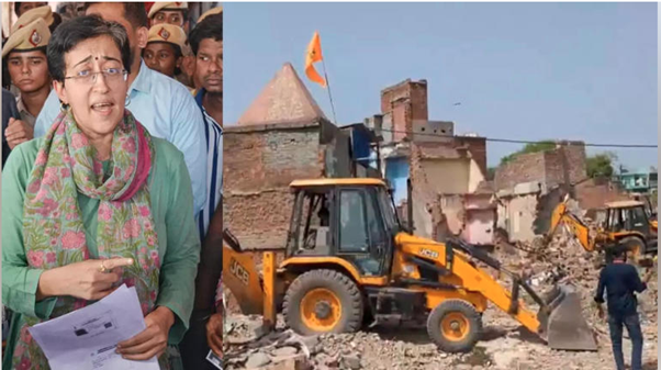 Bulldozer Action on Kalkaji Landless Camp Sparks Controversy, Atishi Questions BJP’s Intentions